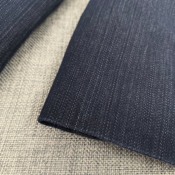 New York Company Stretch Denim Jacket Dark Blue One Button 64% Cotton Size 2 - Picture 7 of 14